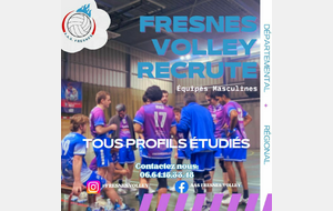 RECRUTEMENT JOUEUR MASCULIN 