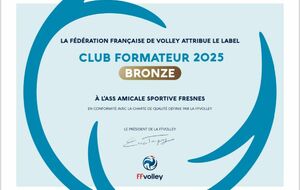 AAS Fresnes &quot;Club Formateur Bronze&quot;