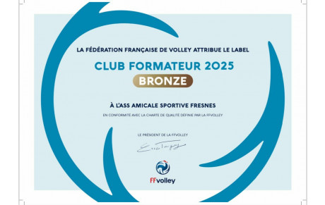 AAS Fresnes &quot;Club Formateur Bronze&quot;